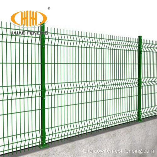 Fence a maglie di filo saldato con rivestimento in PVC bianco